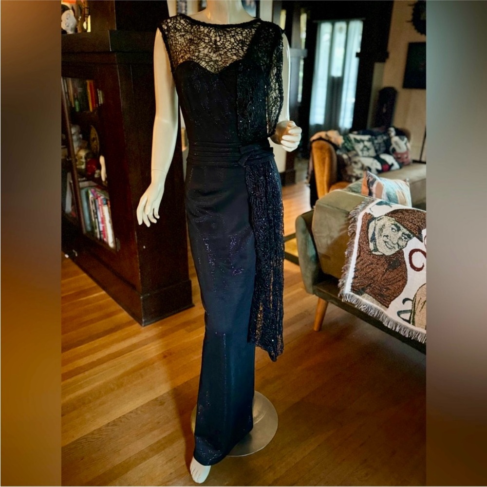 Tatyana Black Lace Maxi Dress